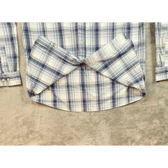 Blue Mountain Men's L Button Down LS Plaid 98% Cotton SEE DESCRIPTION - Picture 7 of 16